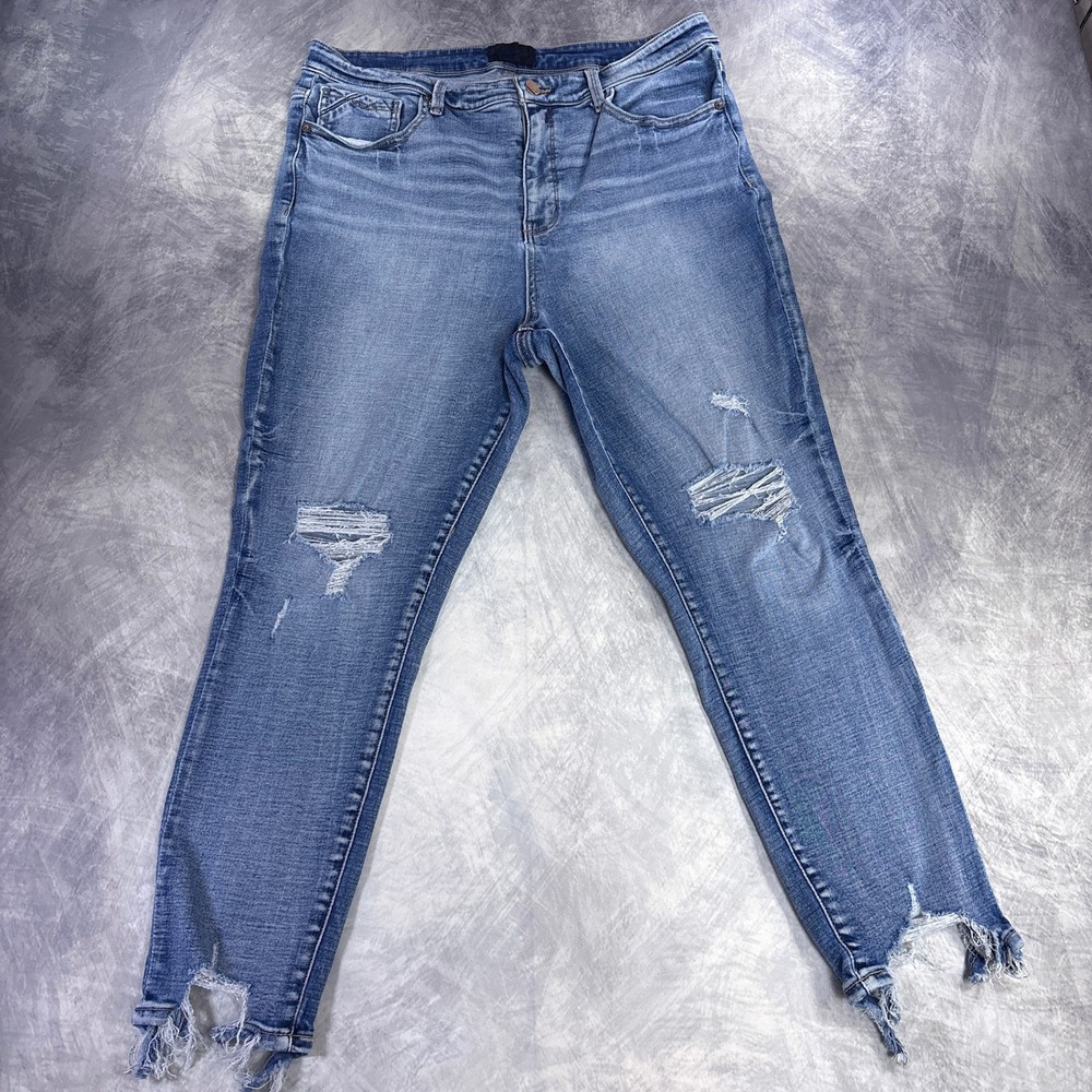 Buckle Black Fit No 75 Jeans Womens 34x27 Blue Ankle Skinny Stretch Denim